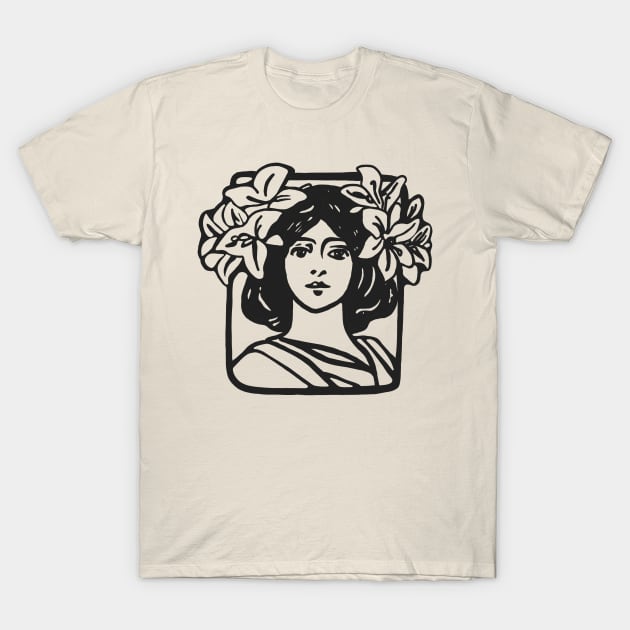 Flora - Goddess of Flowers T-Shirt by Slightly Unhinged